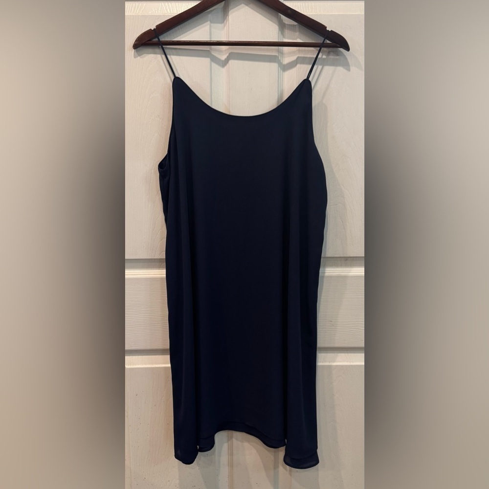 Alya Francescas Womens Dress Size L Blue Strappy Tiered Lightweight Sleeveless